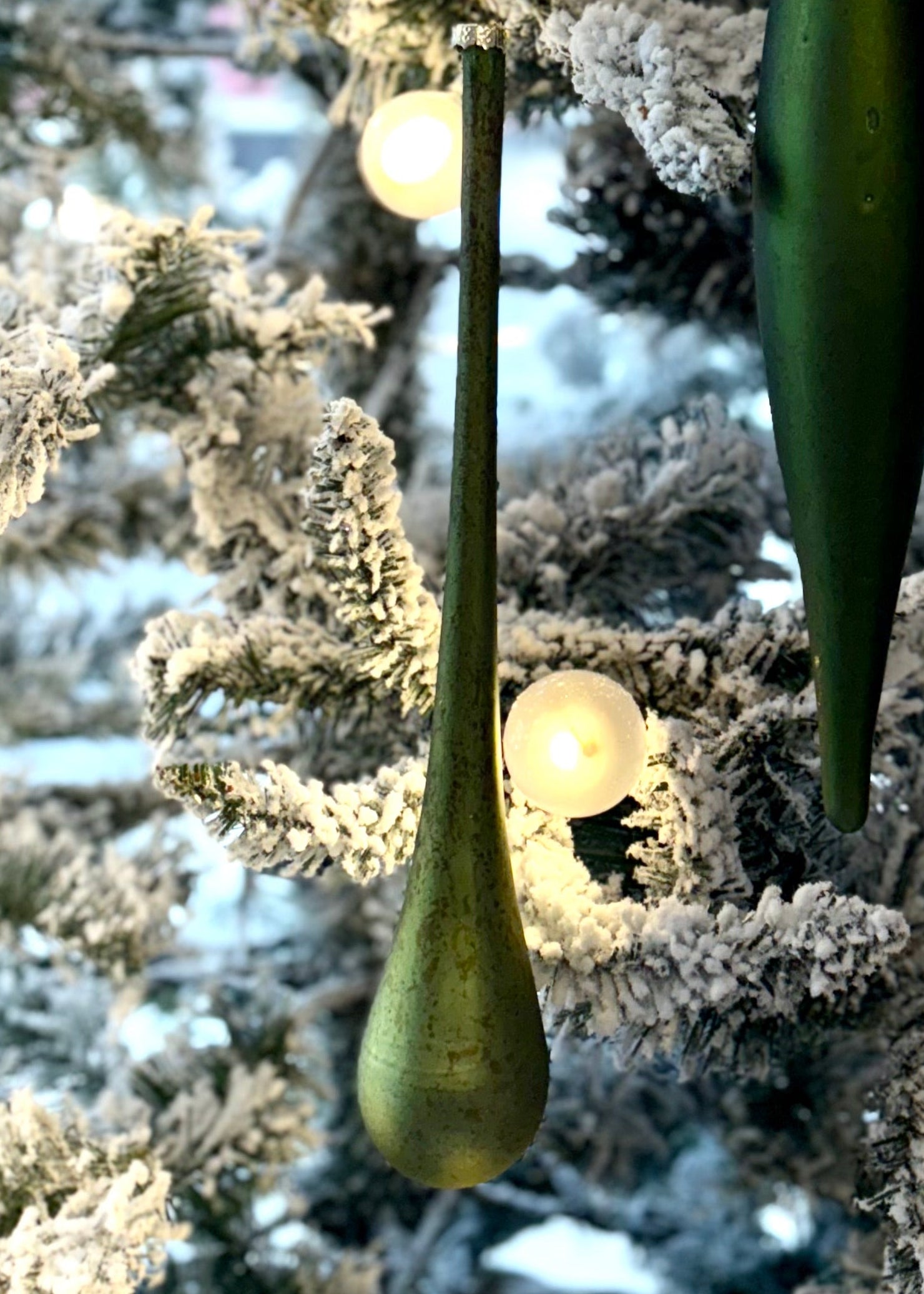 Vintage Styled Glass Drop Ornament