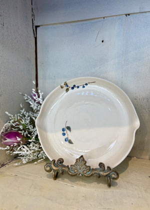Blueberry Stem - Handcrafted Pottery Serving Plate