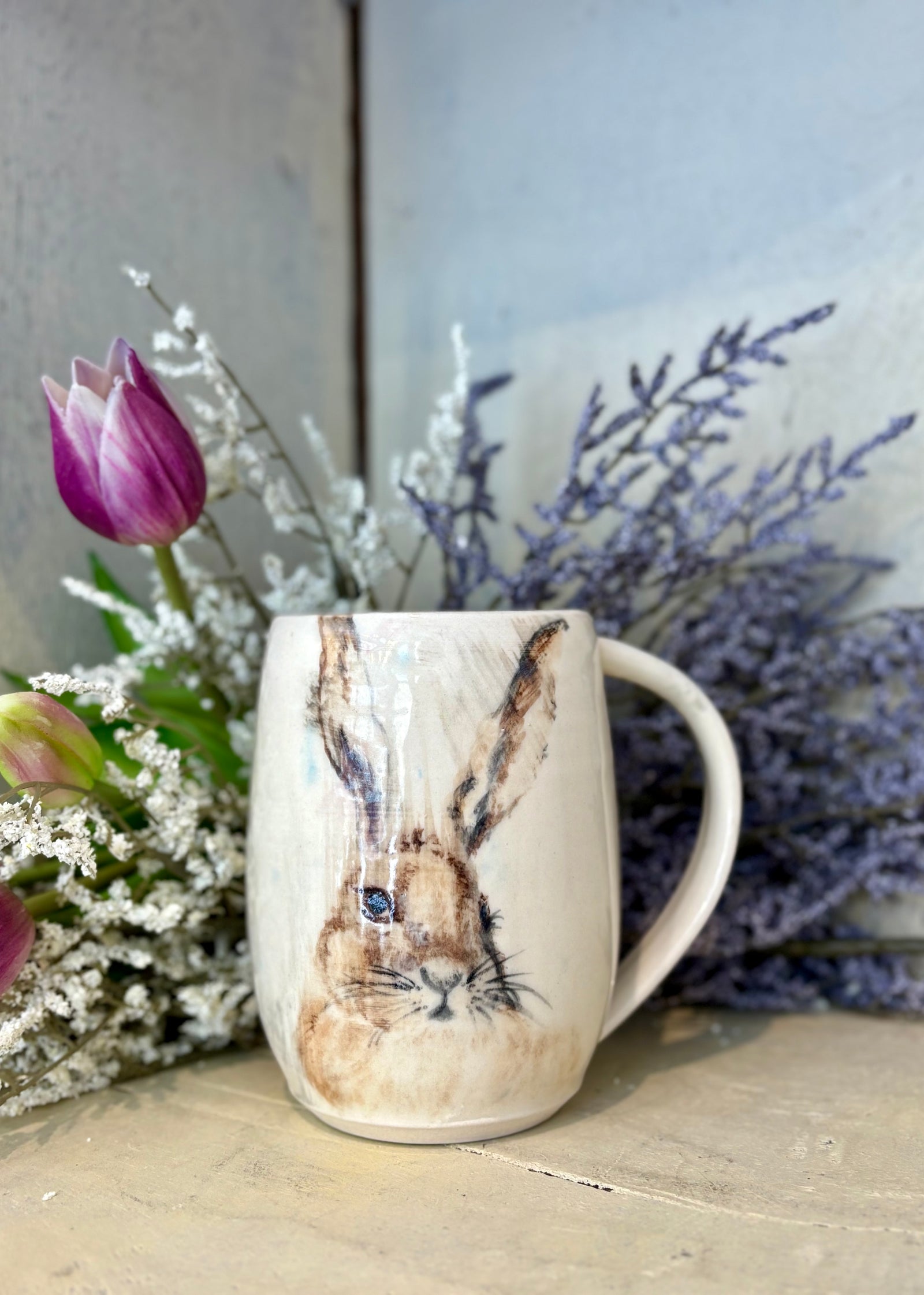 Handsome Hare - Handmade Pottery Mug
