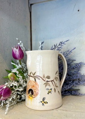 Honey Bee Handcrafted Pottery Pitcher