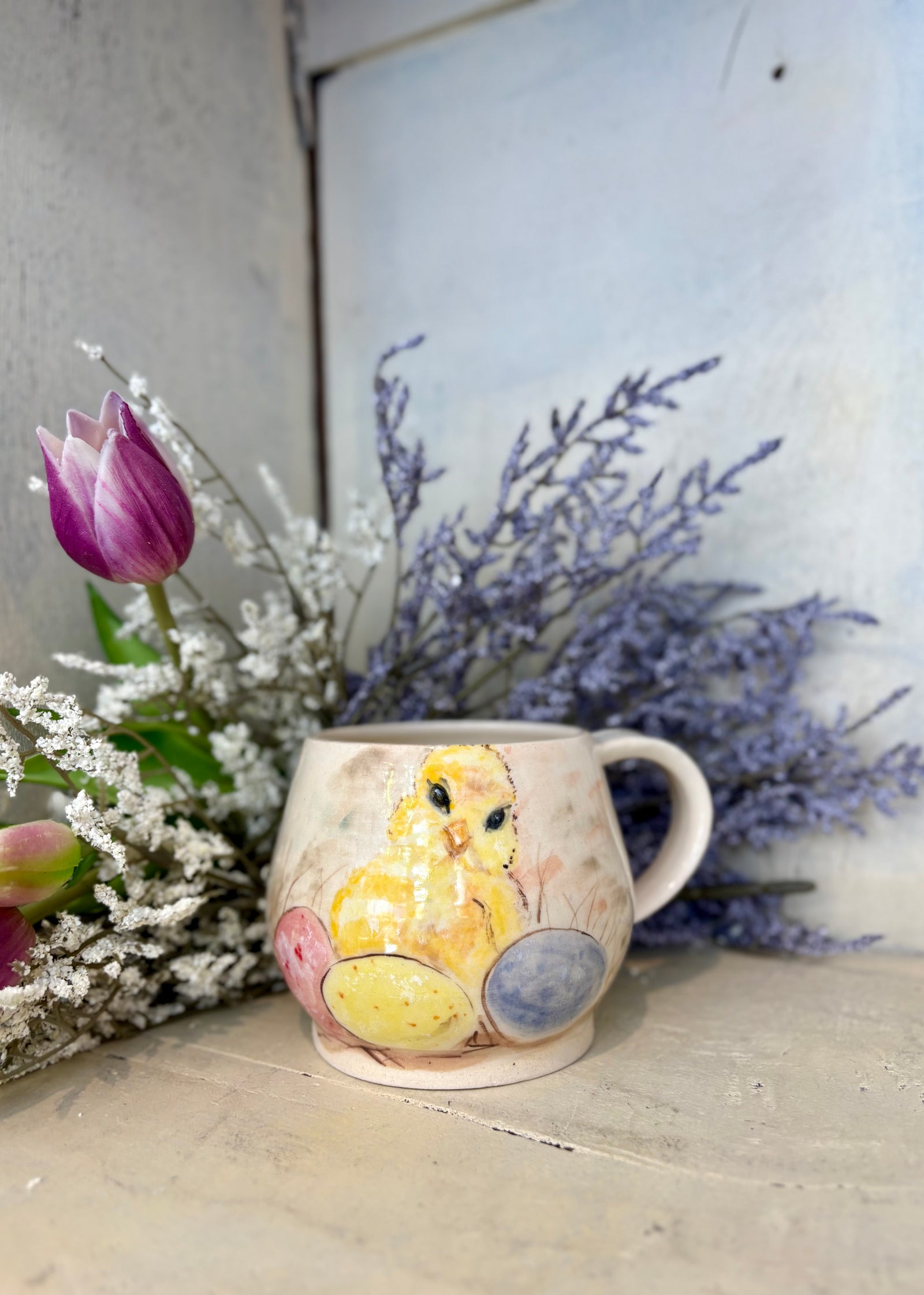 Bashful Chick - Handmade Pottery Mug