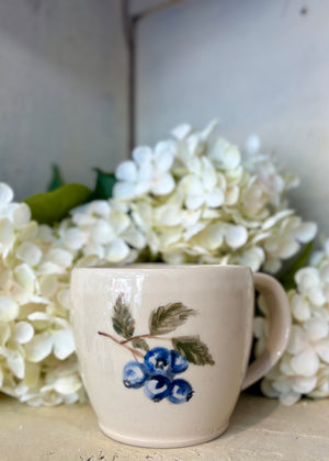 Mornings on Blueberry Hill Collection - Handcrafted Pottery Mugs