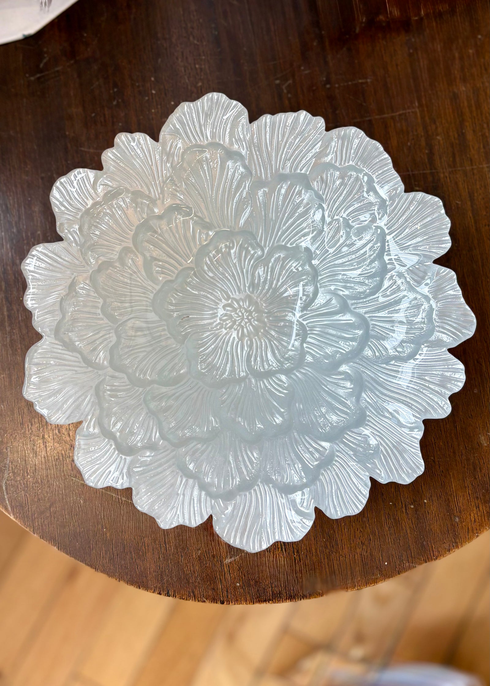 Glass Peony Bowl