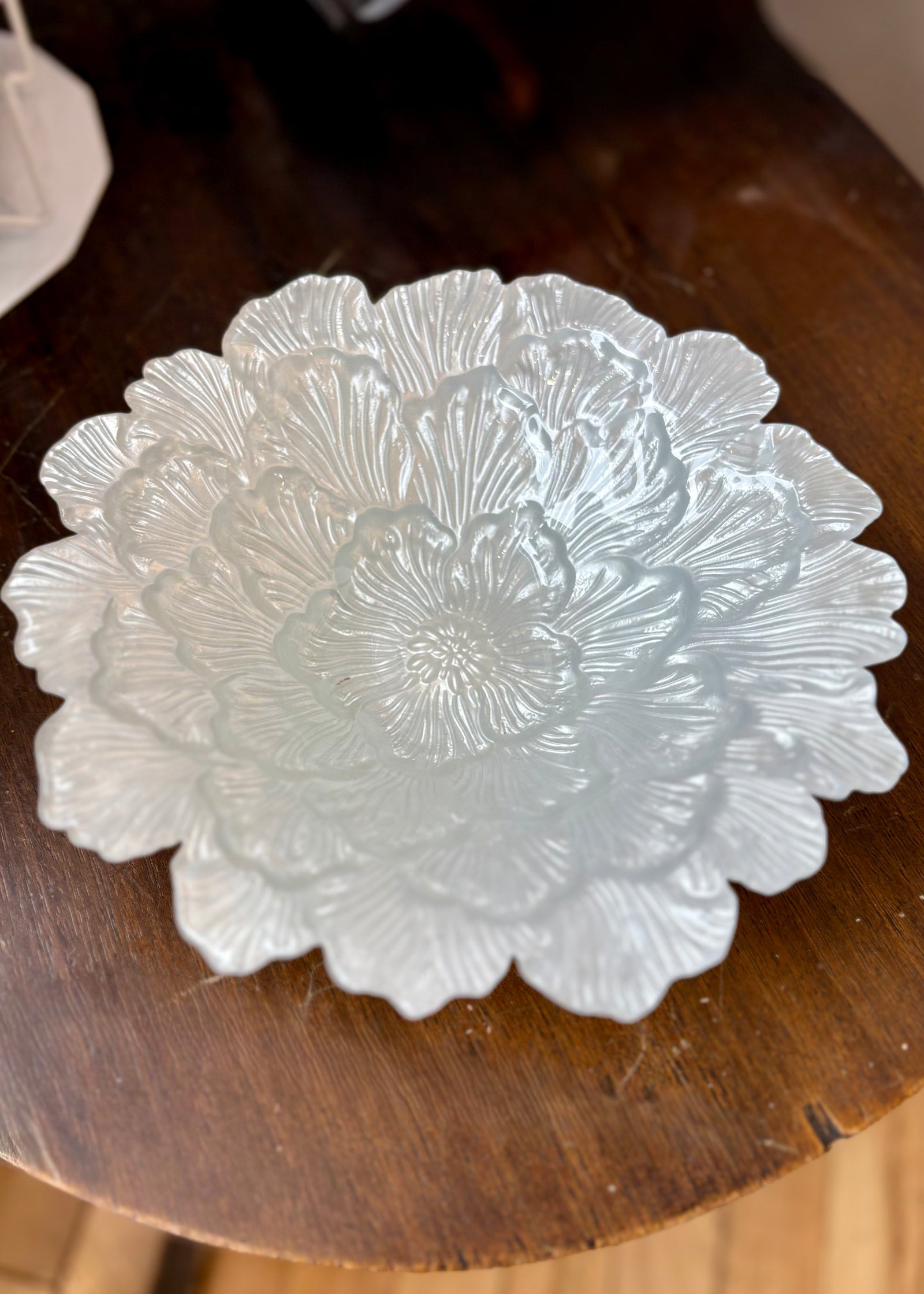 Glass Peony Bowl