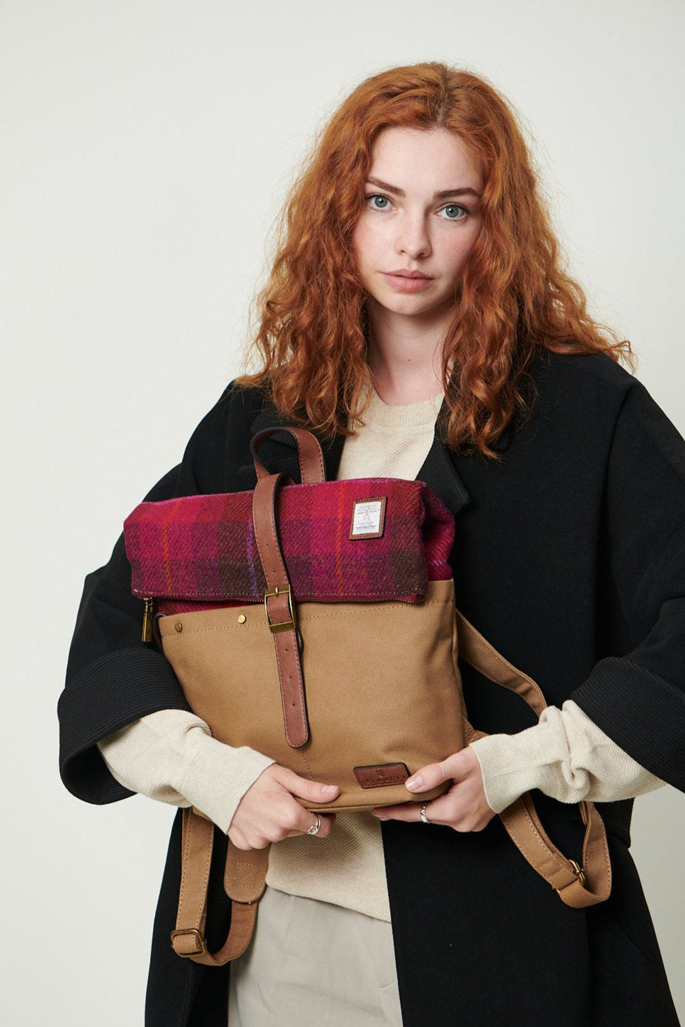 Canvas Backpack - Fuchsia Tartan