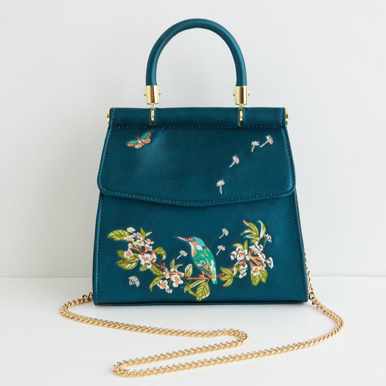 Morning Song Kingfisher Mini Teal Tote