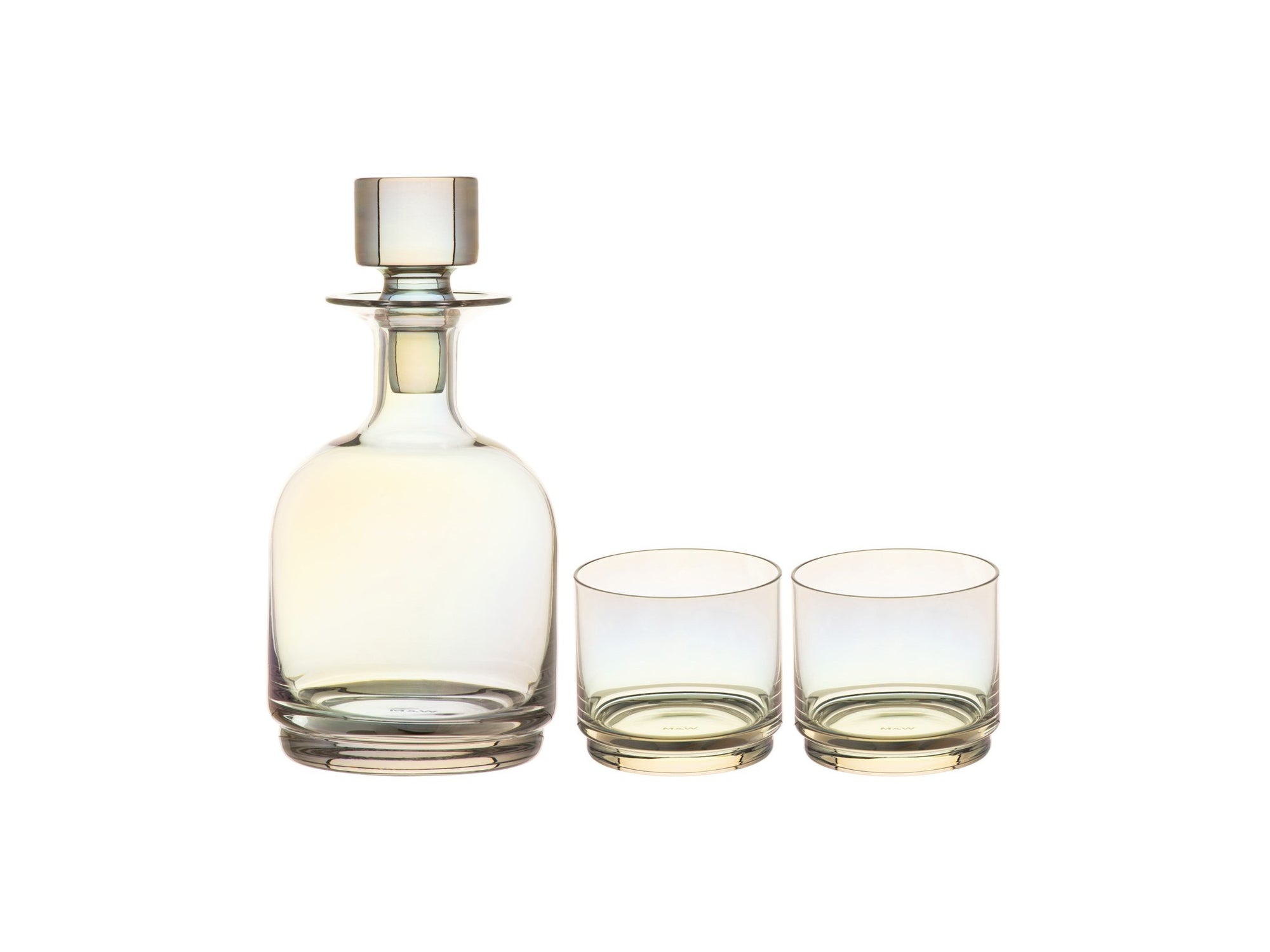 Iridescent Decanter and Glasses Set