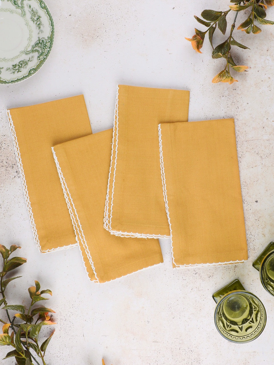 April Cornell Cottage Napkins - Gold