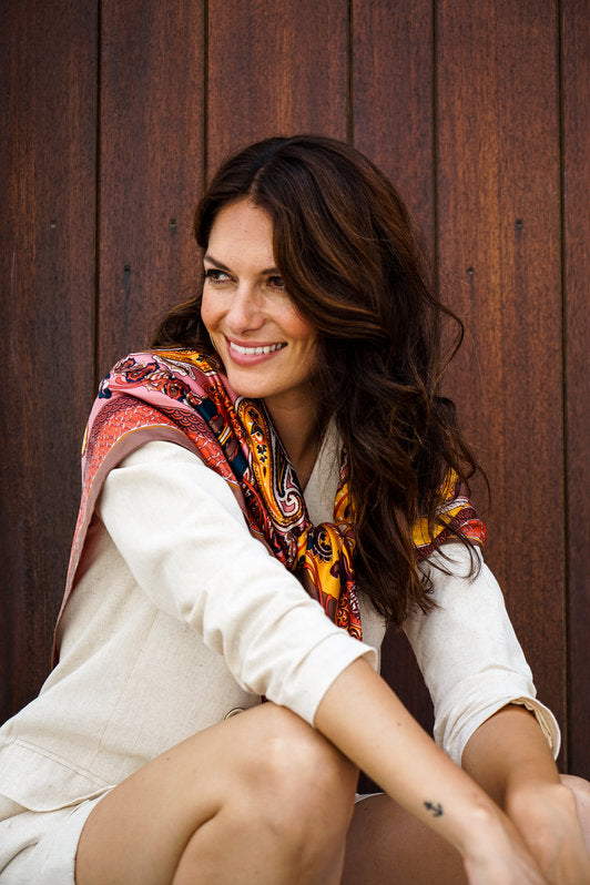 Paisley - Satin Square Scarf