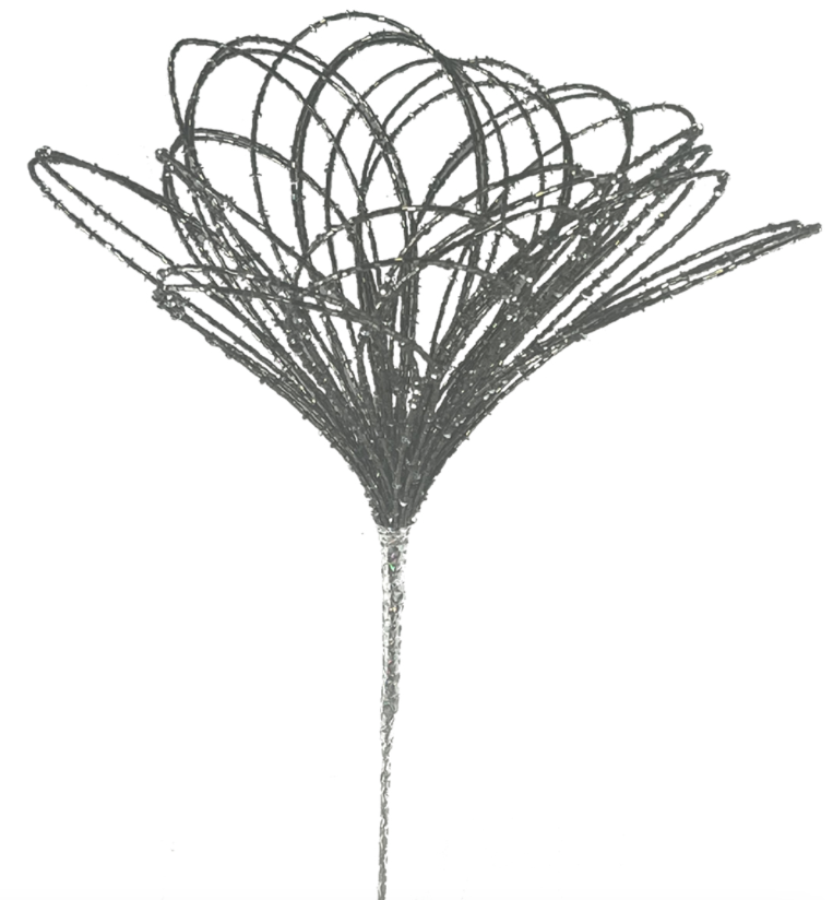 Silver Shimmer Burst Ornament