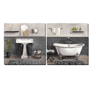 Serene Bathroom Prints - Set of 2