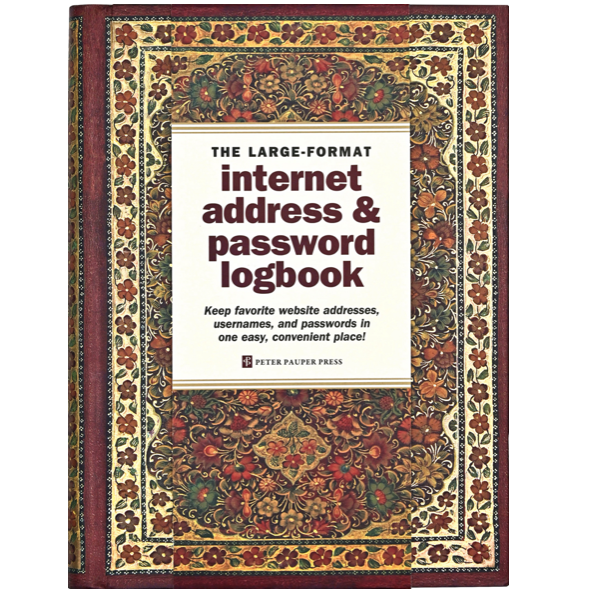 Gilded Floral Large-Format Internet Logbook