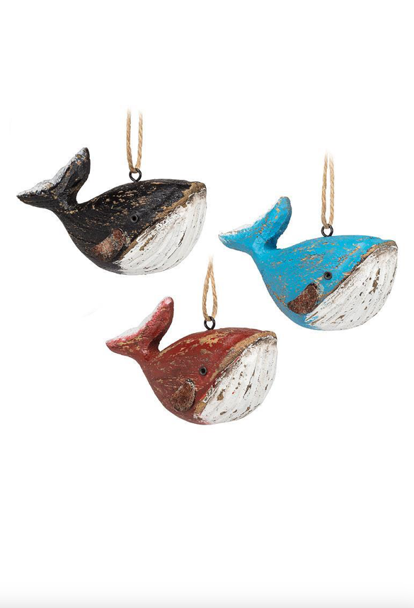 Carved Whale Ornament