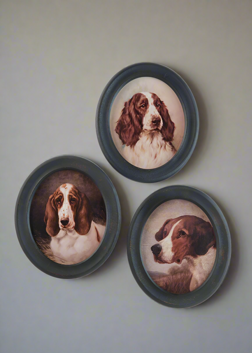 Oval Framed Dog Prints