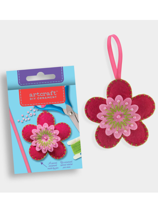 DIY Ornament Felt Kit - Pink Flower