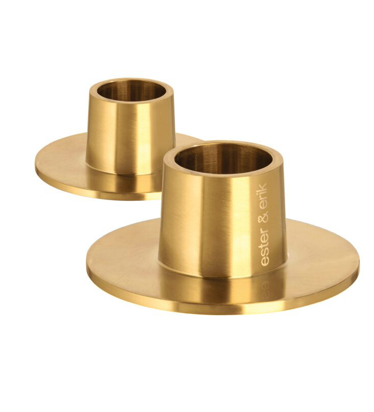 Matte Gold Taper Candle Holders