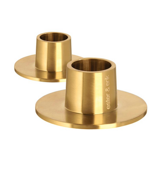 Matte Gold Taper Candle Holders