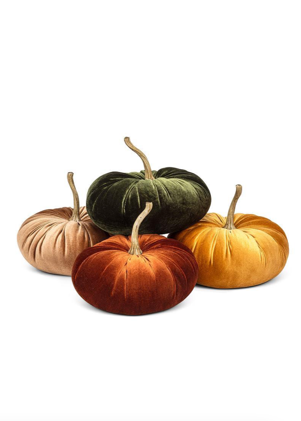 Mini Velour Pumpkin