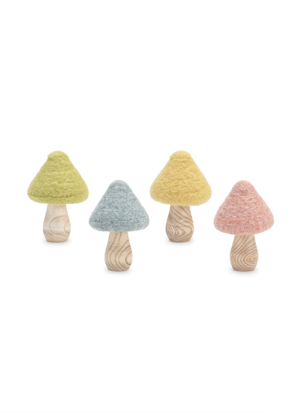 Pastel Wool Mushrooms