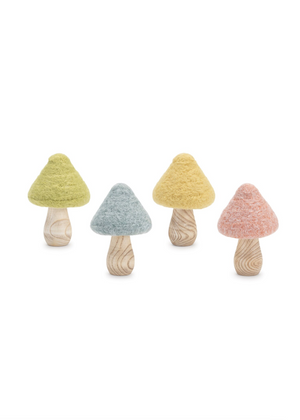 Pastel Wool Mushrooms