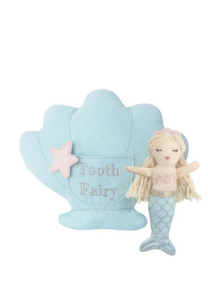 Mimi Mermaid Tooth Fairy Pillow and Doll Set
