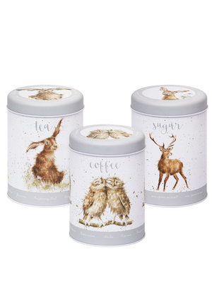 Wrendale Canisters Grey - Tea, Coffee & Sugar Set