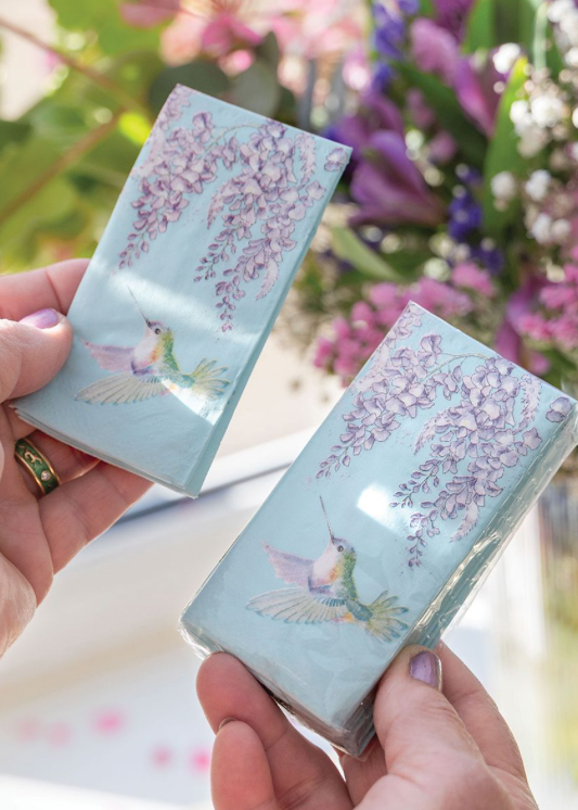 Wrendale Pocket Tissues - Wisteria Wishes