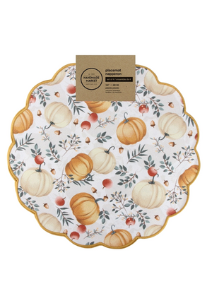 Set of 4 Pumpkin Placemats