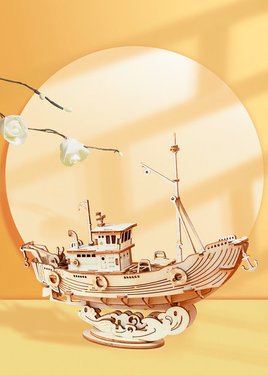 Fishing Ship Wooden Puzzle