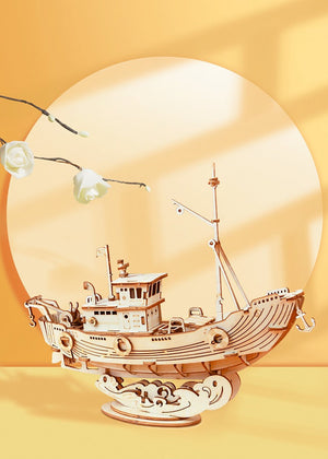 Fishing Ship Wooden Puzzle