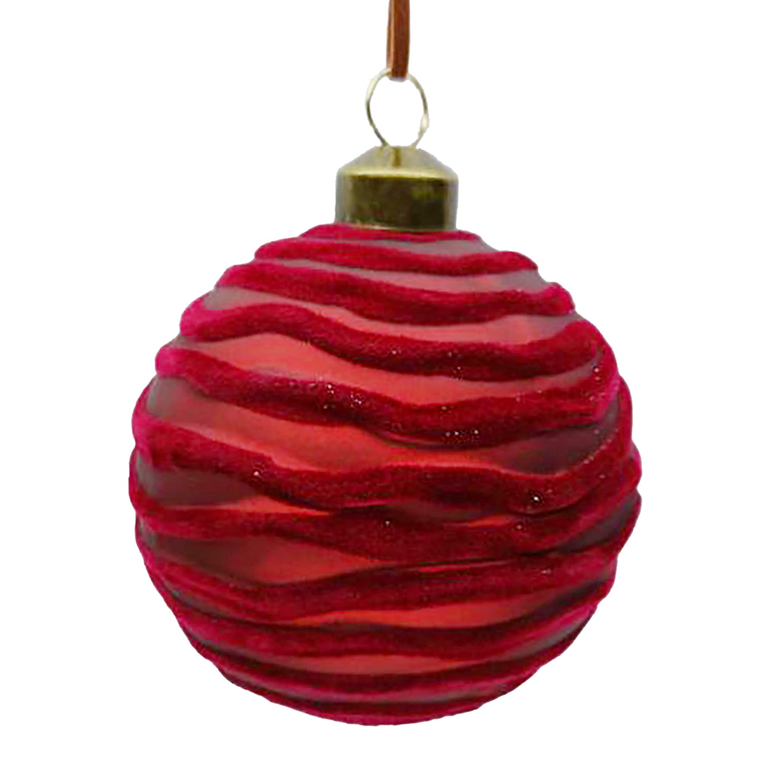 Merlot Ornament with Wave Flocking