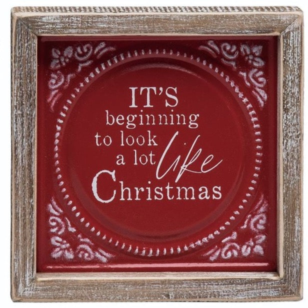 A Song of Christmas Embossed Block Signs