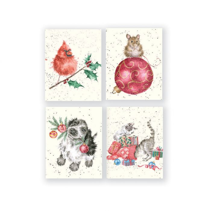 Wrendale Christmas Mini-Card Pack (16ct)