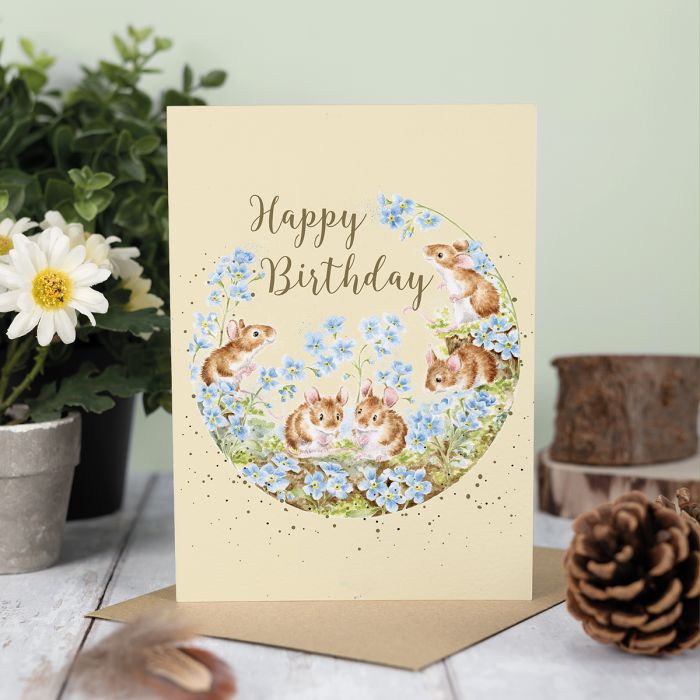 “Forget me Not” Happy Birthday - Wrendale Occasion Card
