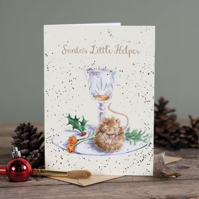 ‘Santa’s Little Helper’ - Wrendale Christmas Card