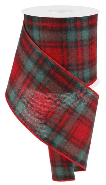 Red & Green Tartan Ribbon