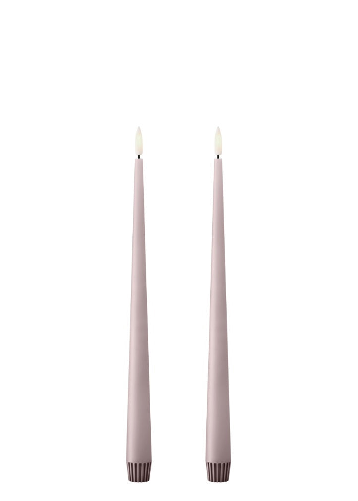 LED Ester & Erik Taper Candles - Soft Rose