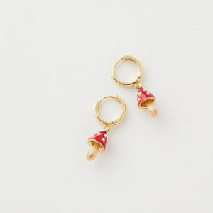 Mushroom Huggie Earrings