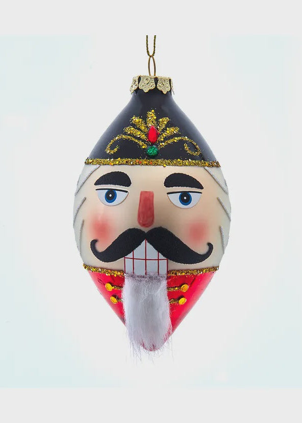 Regal Nutcracker King Glass Ornament