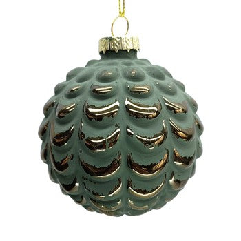 Matte Green and Gold Ornaments