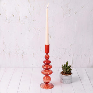 Wisteria Candle Holder - Red