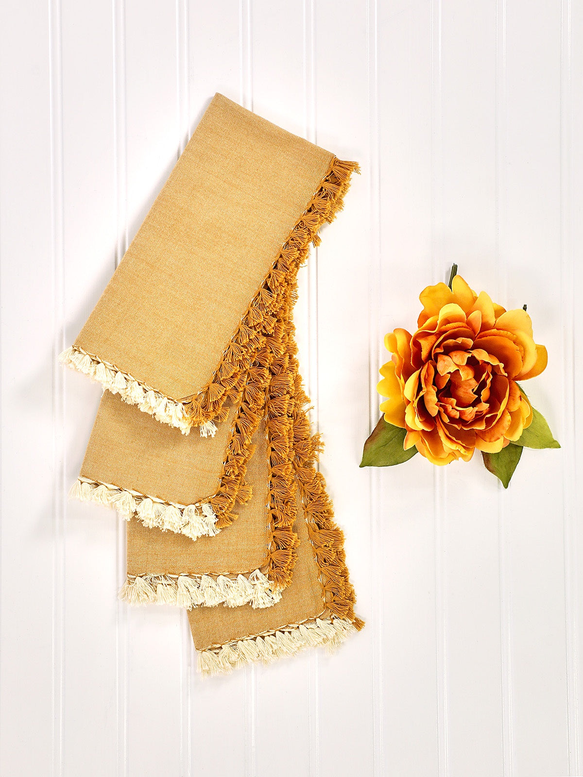 April Cornell Chambray Napkins - Gold