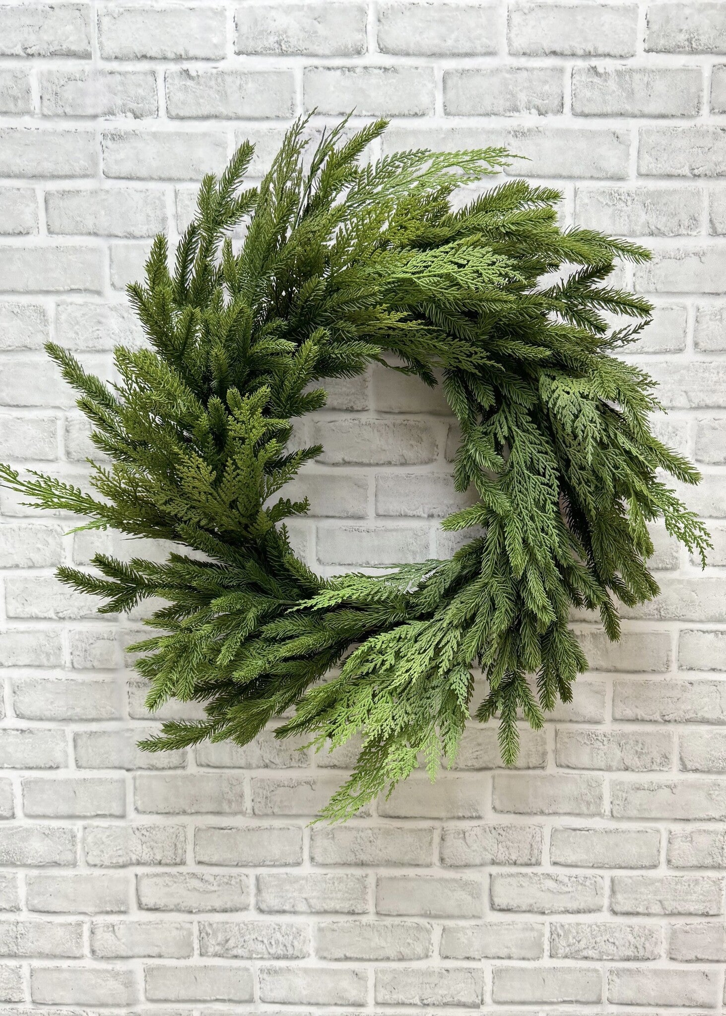 Whispering Spruce and Cedar Wreath 24"
