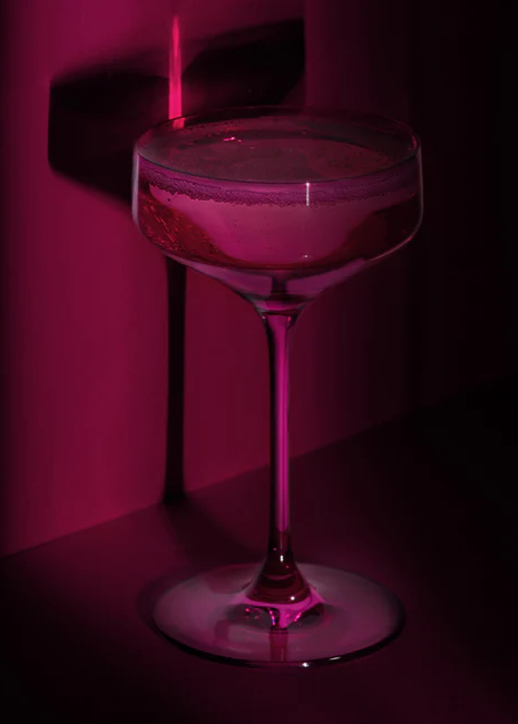Reserve Nouveau Crystal Coupe Glasses - Berry
