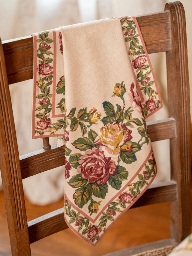 April Cornell Winter Rose Napkins - Antique