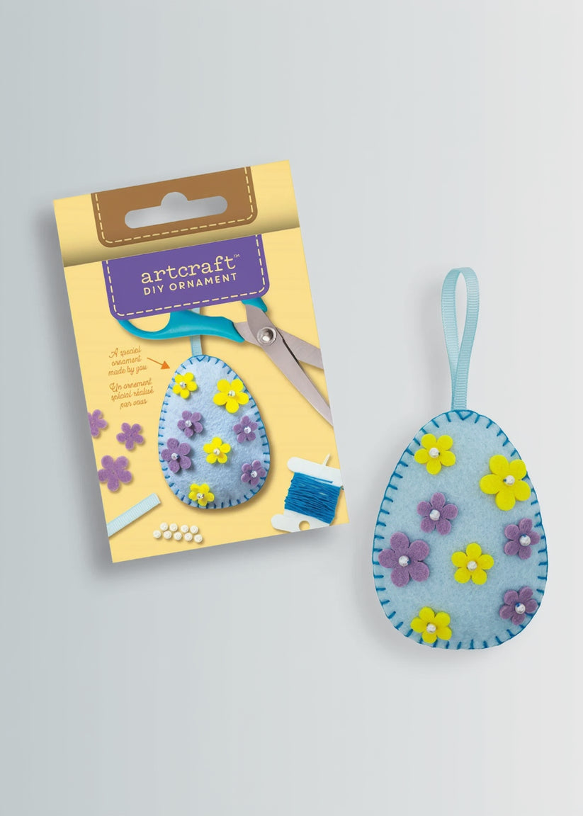 DIY Felt Ornament Kit - Blue Egg