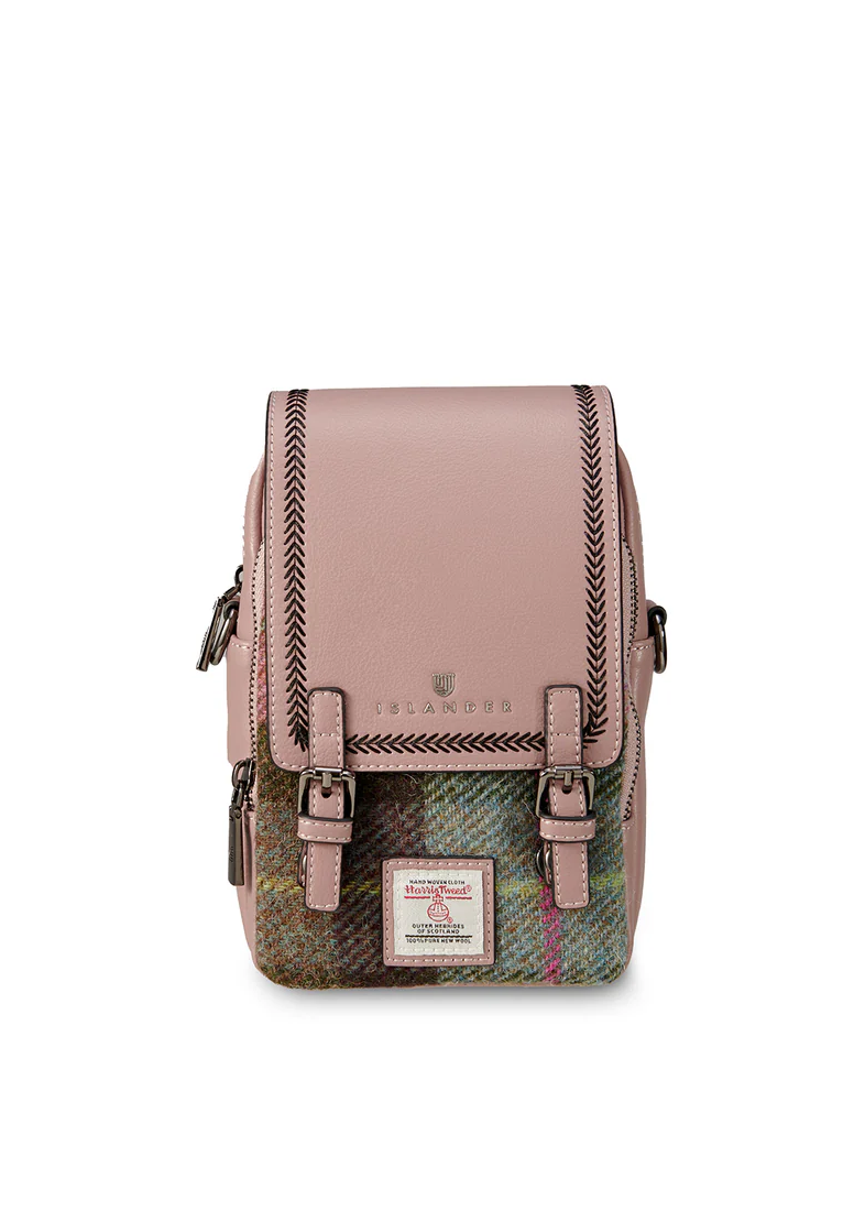 The Baby Jura Crossbody - Pink & Green Tartan