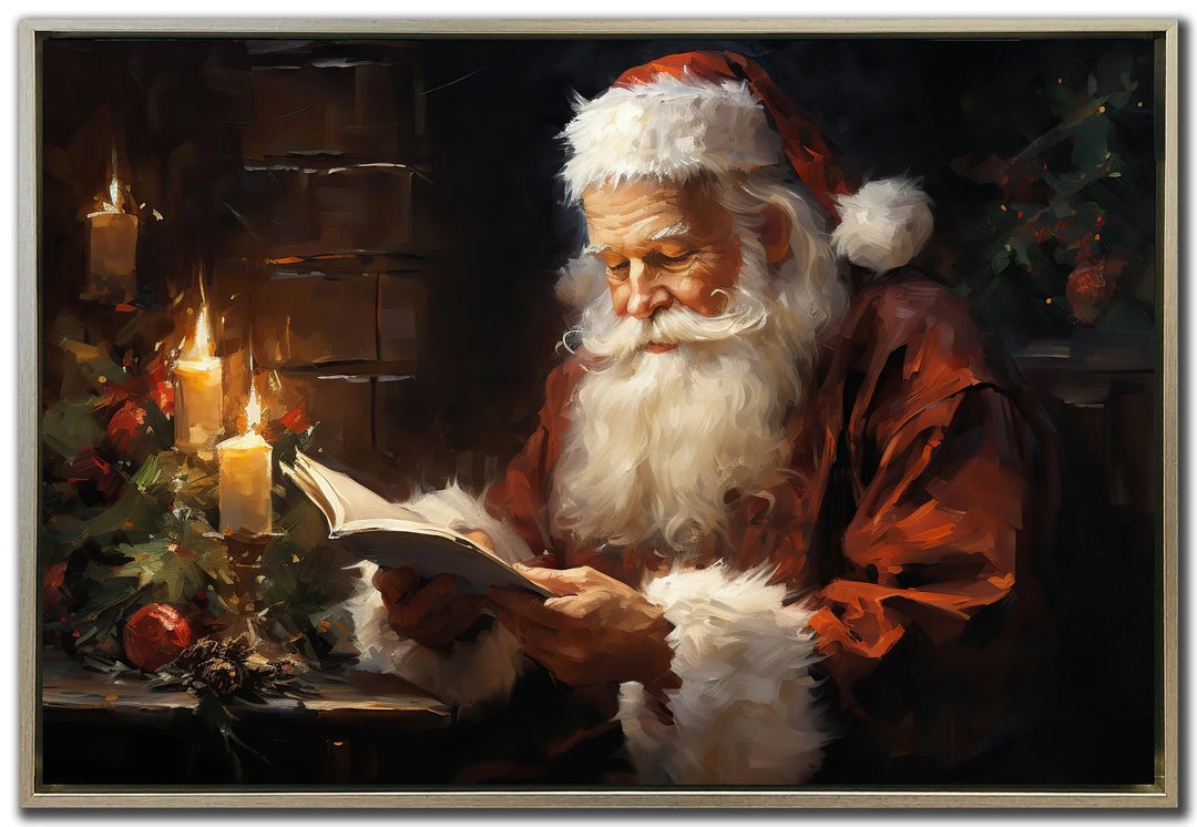 Santa Reading Print