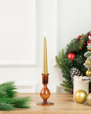 Carina Candle Holder - Amber