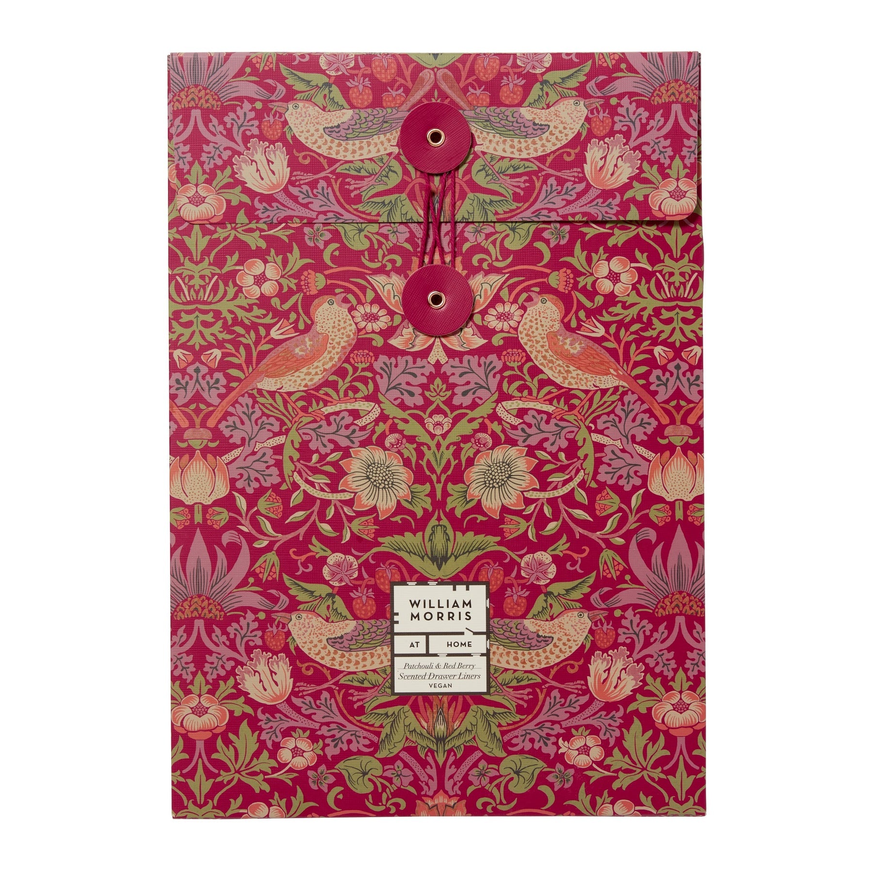 Strawberry Thief Drawer Liners - Red Berry and Patchouli